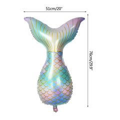 sdquskin Mermaid tail foil balloons add whimsy to underwater party themes