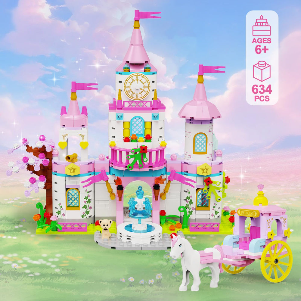 SDVWSF castle towers in soft colors invite creative role-play.