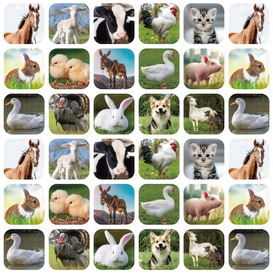 Seajan farm animal stickers cow: vibrant classroom rewards and party decor.