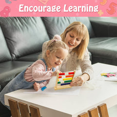 Sealive abacus closeup beads: bright beads inspire early math exploration.