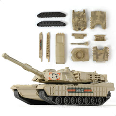 SEBUNAS M1A2 tank body detail highlights realistic armor lines for authentic display