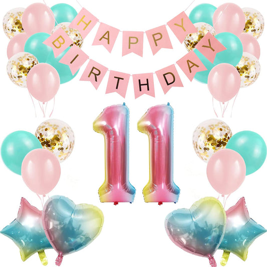 SEDECIDE 11th birthday number balloon creates a bold centerpiece for the party.