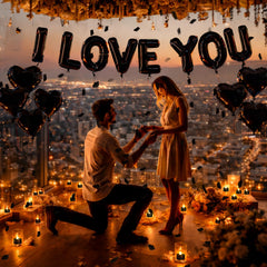 Seematn 16-inch I Love You banner elevates romantic reveal moments.