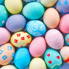 Seematn stackable egg trays showing space-saving storage for decorations.