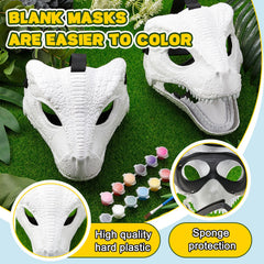 Seenelling dino-mask mouth-open sound feature for interactive pretend play.