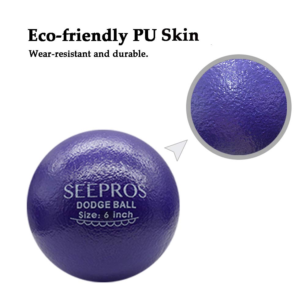 SEEPROS foam dodgeball yellow high visibility for group games.