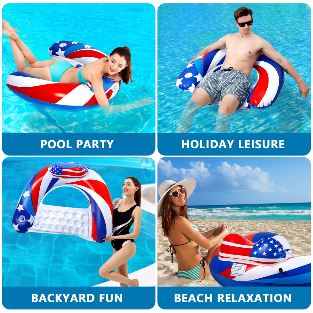 SEETOHOME pool chair provides relaxing support while enjoying waves and sun.