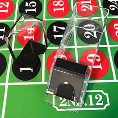 SEETOOOGAMES clear acrylic card dispenser highlights cards for easy visibility during play.