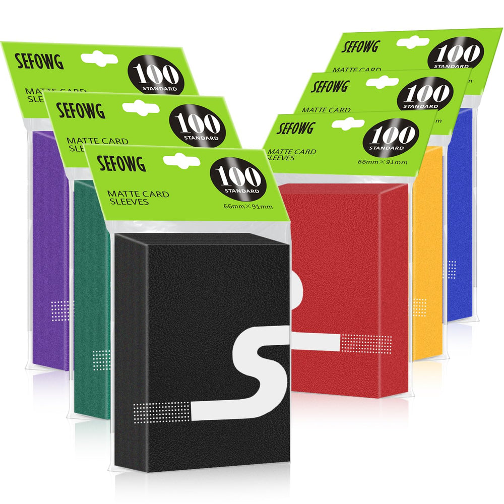 SEFOWG 600 PCS card sleeves pack front for MTG and TCG protection.