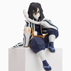 Official SEGA Demon Slayer Obanai Iguro figure packaging and contents