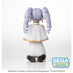 SEGA Frieren face closeup perching figure emphasizes high-quality paint for collectible displays.