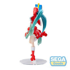 Close-up of Hatsune Miku’s festive expression in the Luminasta figure