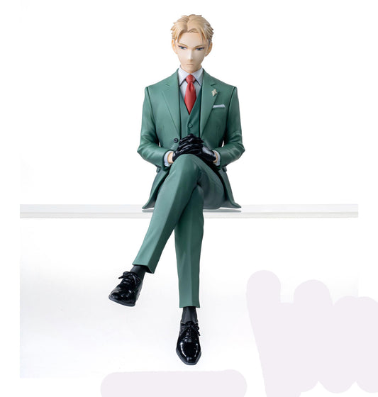 SEGA Spy x Family Loid Forger perching figure on display stand for collectors.