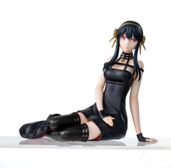 SEGA Yor Forger PM Perching figure on display shelf for collectors.