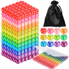Seifar 120pcs colored dice, assorted 14mm, easy-to-read dots for quick gameplay.