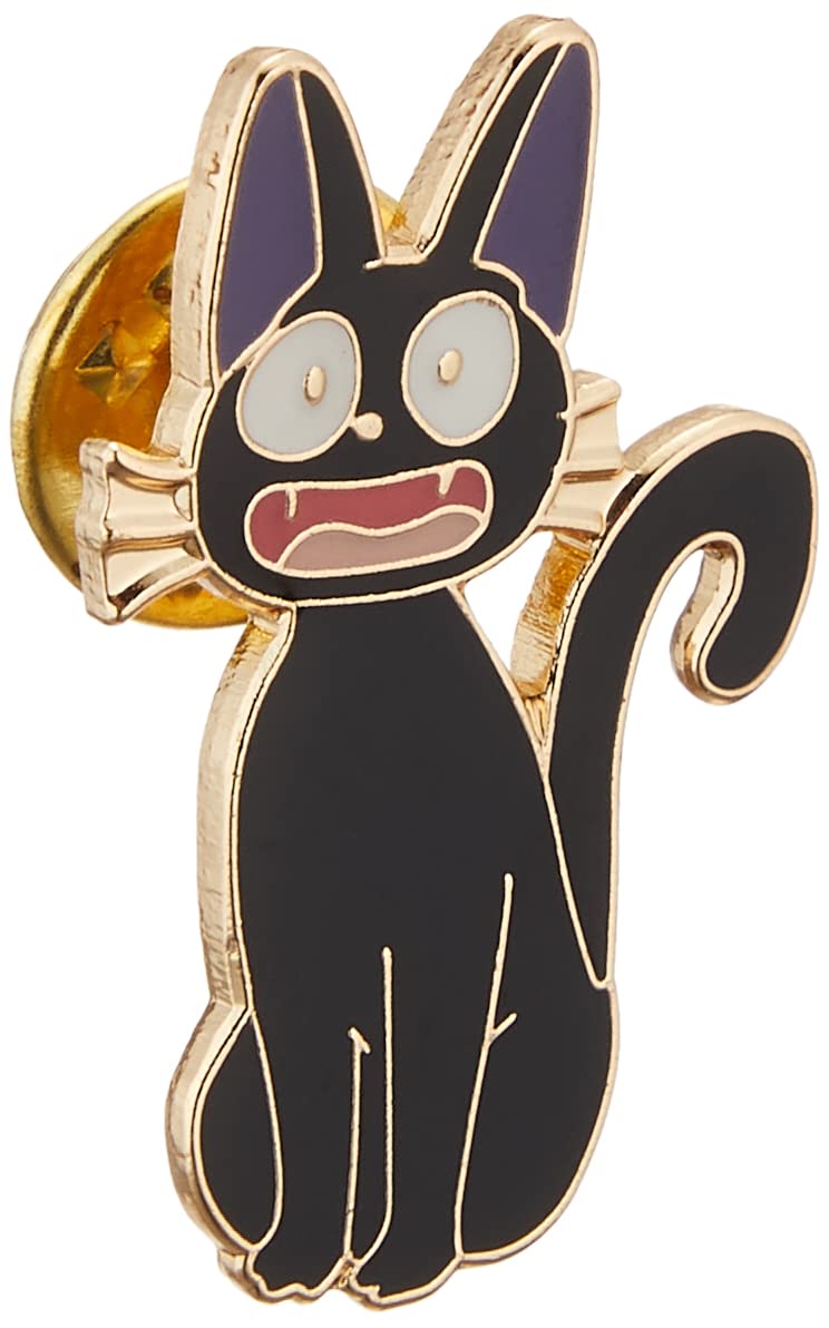 Seisen Ghibli pin badge Gigi smile MH-02 side view, durable copper construction