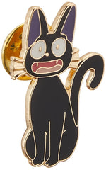 Seisen Ghibli pin badge Gigi smile MH-02 side view, durable copper construction