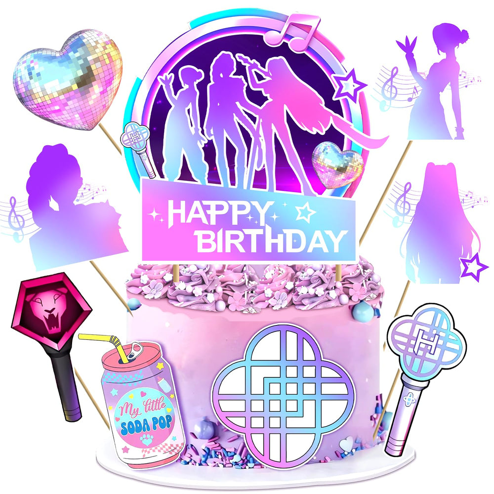 SEL popular birthday topper glittery cake decor adds festive sparkle to celebrations.