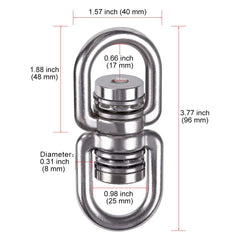 SELEWARE swivel ideal for aerial yoga rigs with 360° movement.