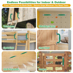 SELEWARE Green Playground Safety Handle supports kids' play with high weight capacity.