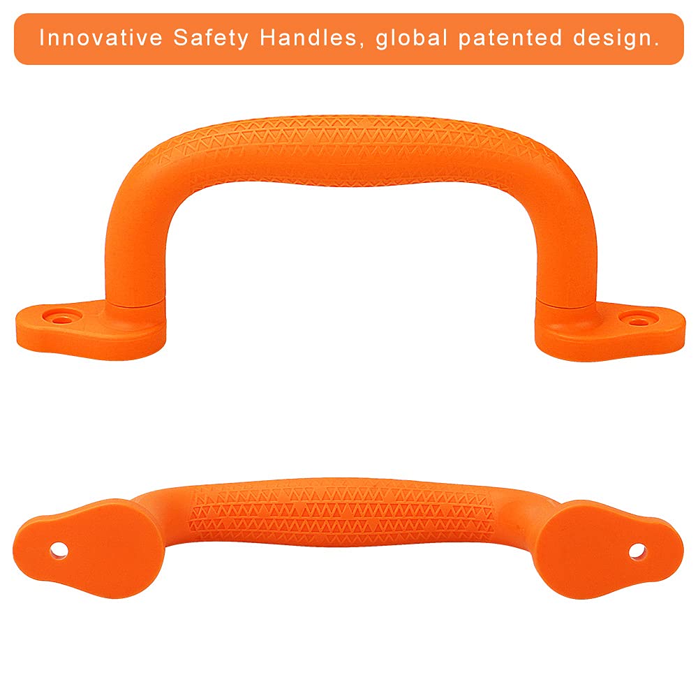 SELEWARE Orange playground handles support up to 300 lbs for reliable play.