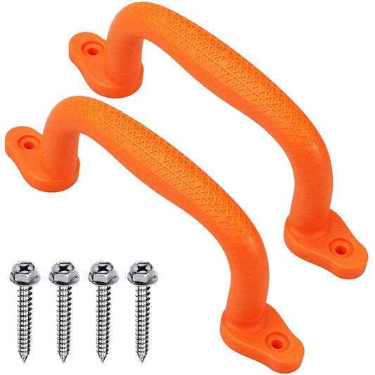 SELEWARE Orange Playground Safety Handle front view showing ergonomic grip for kids.