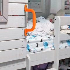 SELEWARE Orange Playground Safety Handle texture closeup shows non-slip pattern during play.