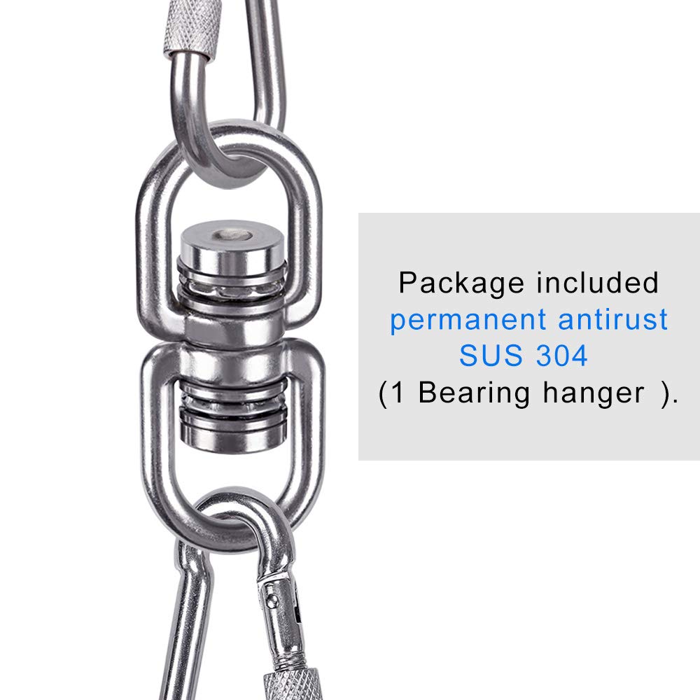 SELEWARE rotating swivel supports climbing rope setups with frictionless spin.