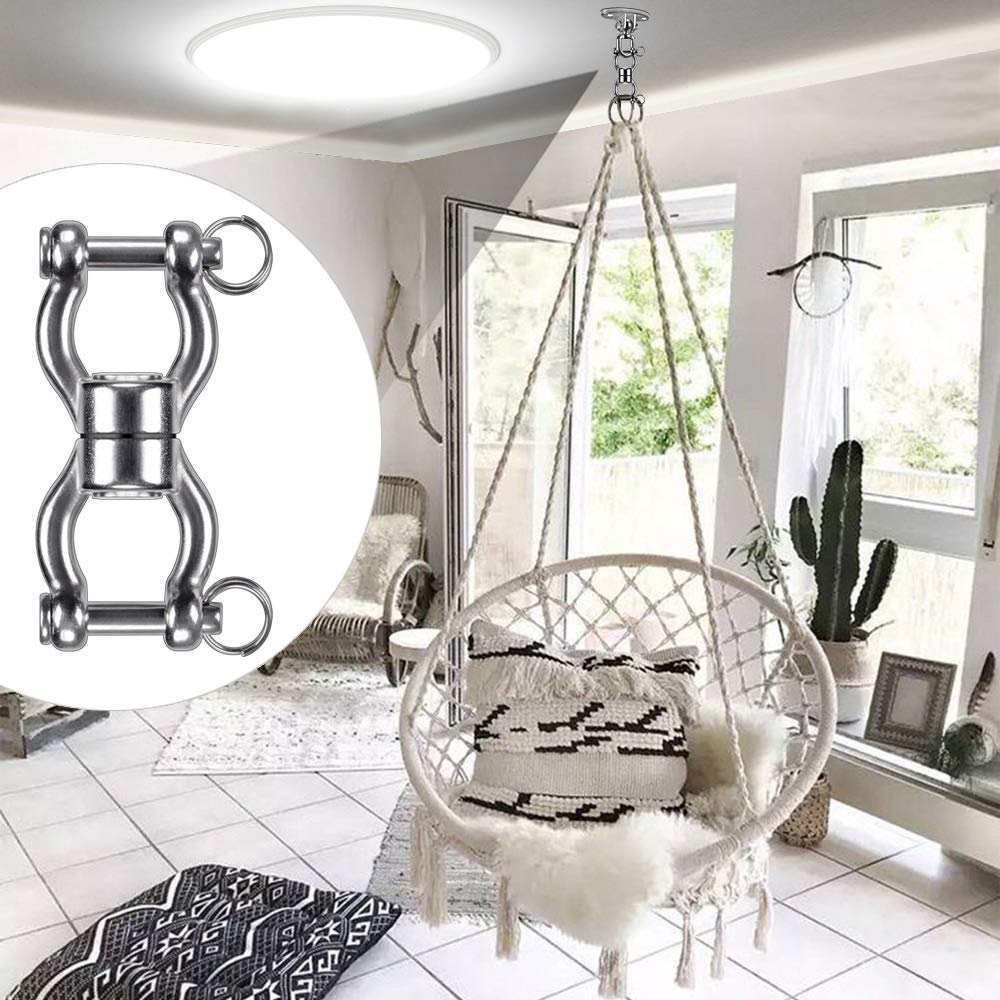 SELEWARE swivel used with swings and hammock chairs enabling seamless rotation.