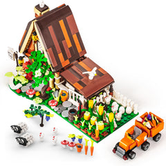 SEMKY Farm House Building with LED lights for a captivating night display