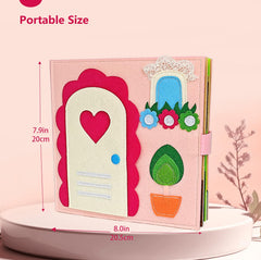 Sendhjurf Montessori Busy Book small components page for hands-on learning