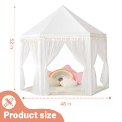 Senodeer princess tent soft fabric invites cuddly reading and pretend play.