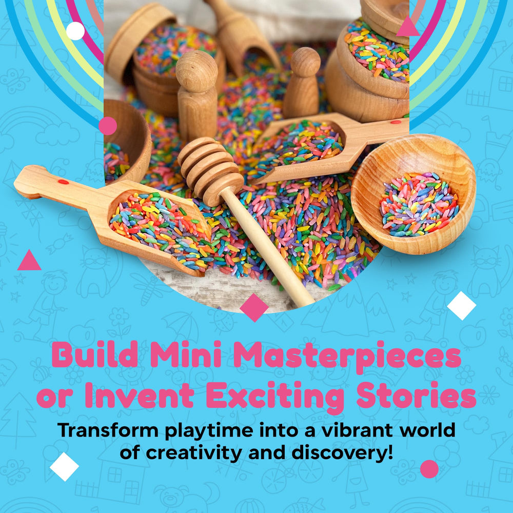 Sensory-N-Stuff wooden bowls support versatile filler exploration.