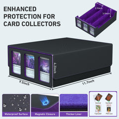 Premium PU leather finish adds stylish protection for your collection.