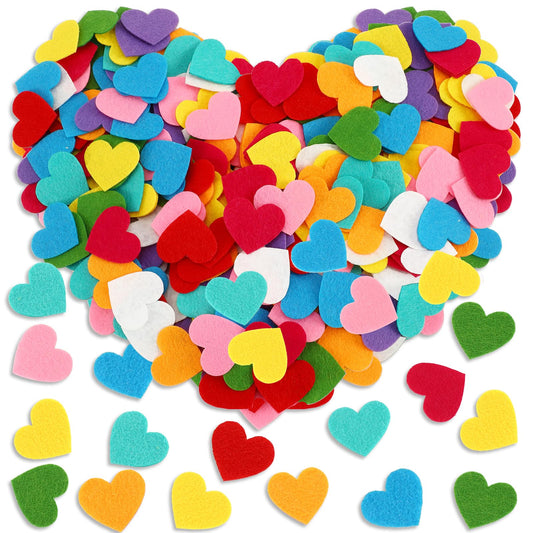 SEPGLITTER valentine felt hearts for DIY confetti and craft projects.