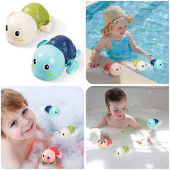 SEPHIX group of turtle bath toys during bath time fun and splash