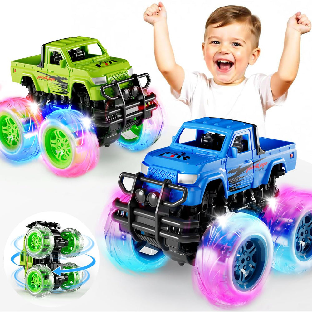 SEPHIX Monster Truck 2-pack front view for imaginative racing play