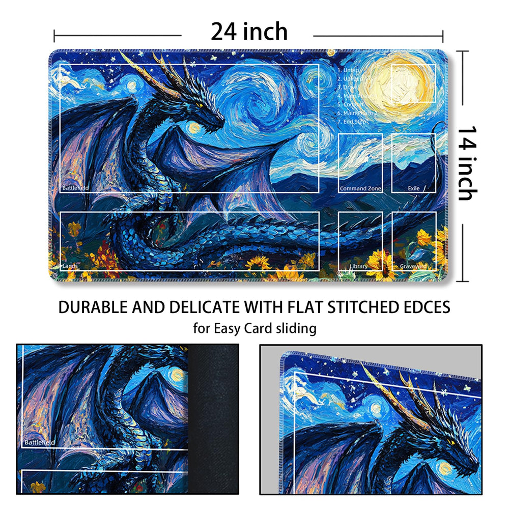Sepmat MTG playmat zones layout organizes commander decks and battlefield areas