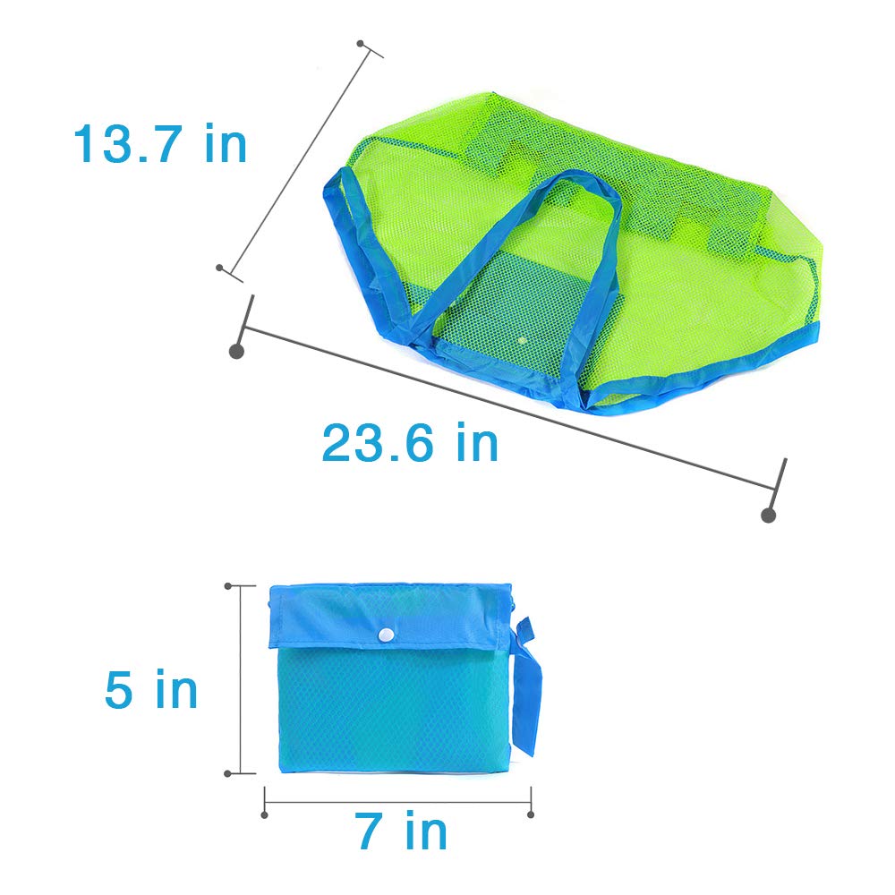 Septo mesh beach bag large capacity holds towels, toys, drinks.