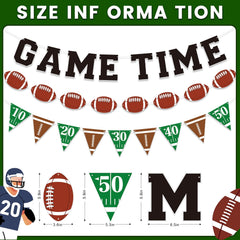 Sereliy football banner highlights action-ready decor for parties