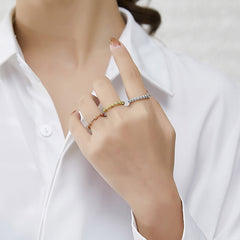 SERYNOW fidget ring beads move freely, nine movable beads to aid focus.