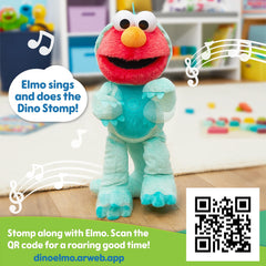 Sesame Street Dino Stomp Elmo sings and dances, inviting kids to join the fun.