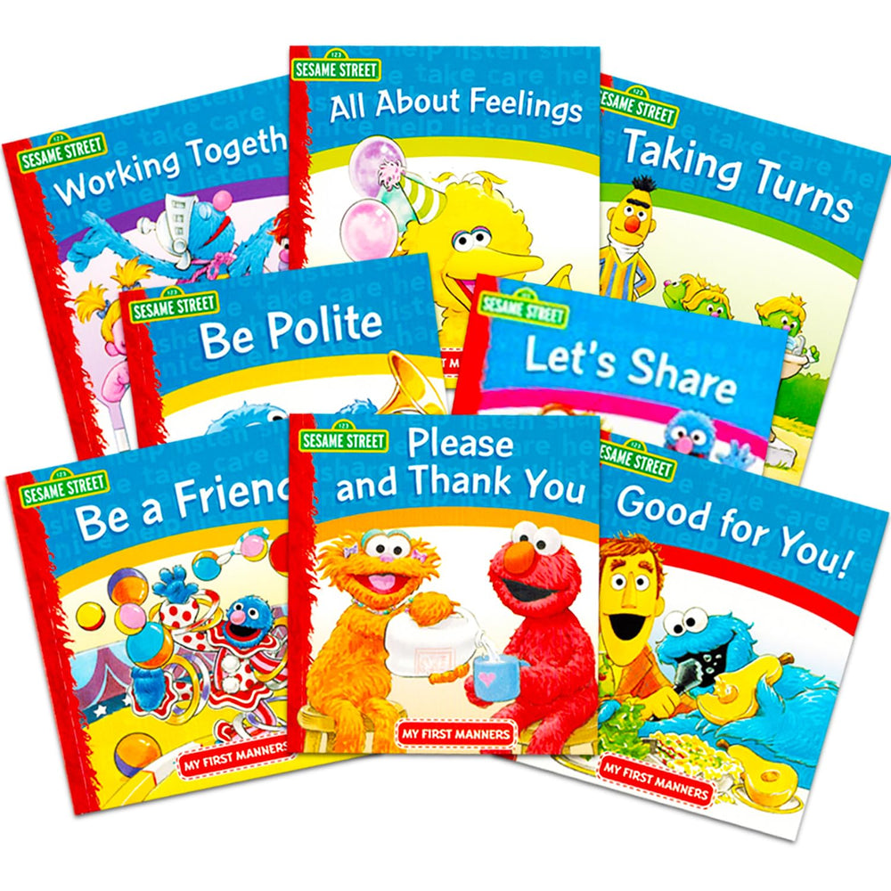 Sesame Street Elmo manners set cover with bright colors promoting early reading fun