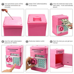 Setibre Piggy Bank high capacity storage keeps coins and papers organized