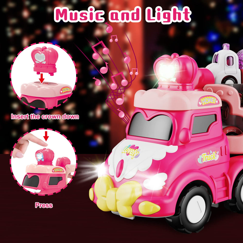Seveclotree princess cars set of four for imaginative journeys