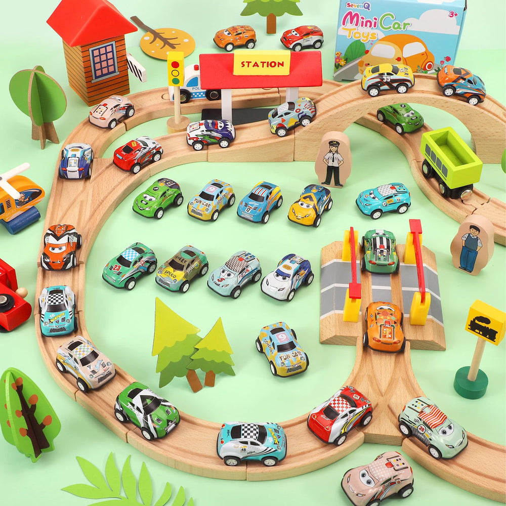 SevenQ toy cars are ready for both indoor and outdoor play sessions.