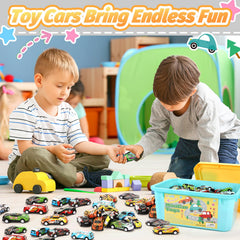 SevenQ storage box keeps all toy cars neatly stored and portable.