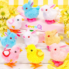 SevenQ wind up bunny nodding toy inspiring smiles and cooperative play during Easter