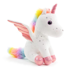 Sew Butiful 8-inch white unicorn stuffed animal, a soft cuddle partner for kids.