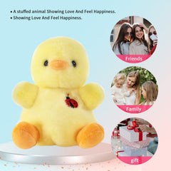 Sew Butiful duck plush in baby room decor, adds character.